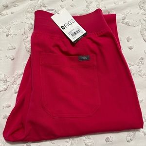 Figs size M high waisted Yola pants- ultra rose